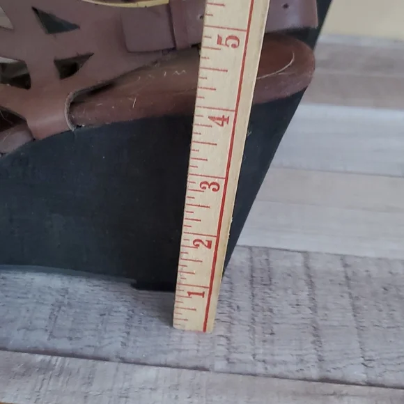 Nine west leather wedge sandal - Picture 5 of 8